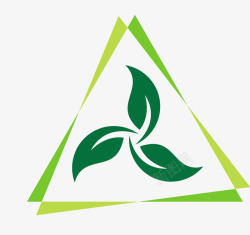 绿色三角形环保标志素材