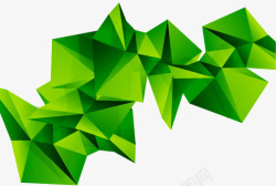 绿色环保立体三角形素材