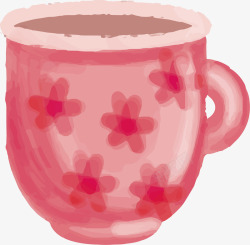 粉色樱花马克杯矢量图素材