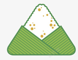 绿色三角形粽子美食元素素材