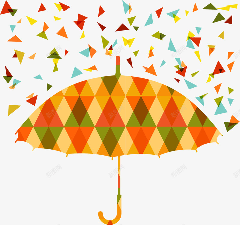 三角形拼接雨伞png免抠素材_88icon https://88icon.com 三角形雨伞 创意雨伞 拼接雨伞 插画雨伞