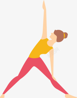女人练瑜伽插画卡通健身的女人图高清图片