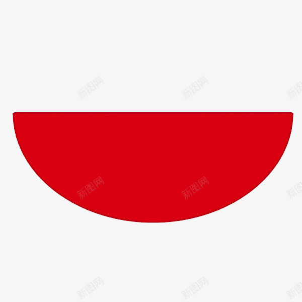 红色半圆元素png免抠素材_88icon https://88icon.com 几何 半圆 简洁 红色
