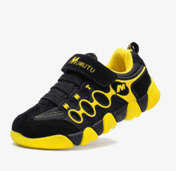 黄色简洁运动童鞋素材