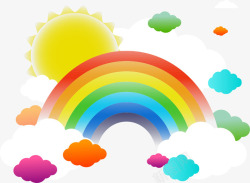彩虹与太阳素材
