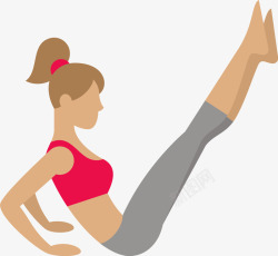 抬腿运动做瑜伽运动的美丽女人高清图片