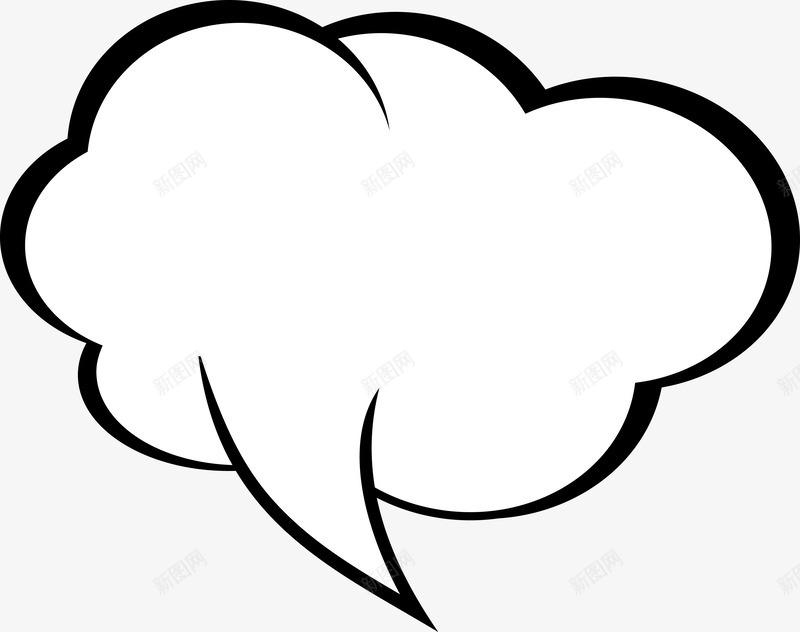 漫画对话框云朵对话框png免抠素材_88icon https://88icon.com 云朵 卡通对话框 卡通素材 对话框图片 对话框界面 手绘 漫画对话框 线条 黑白