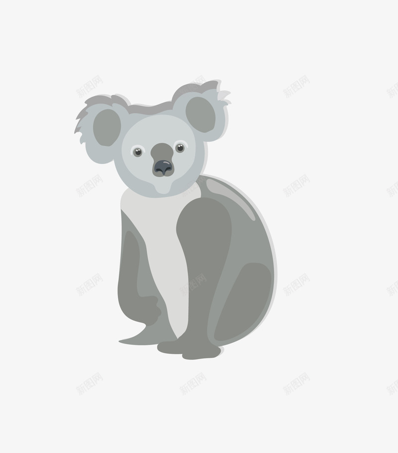 卡通简洁扁平化考拉矢量图eps免抠素材_88icon https://88icon.com 卡通考拉 扁平化考拉 矢量考拉 简洁考拉 考拉 考拉png 矢量图