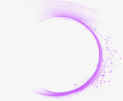 紫色圆形星光七夕素材