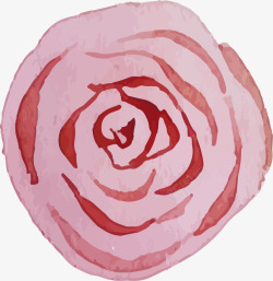 粉色水墨玫瑰花卉图案素材