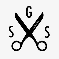 SGS剪子简洁黑色SGS标志剪子图标高清图片