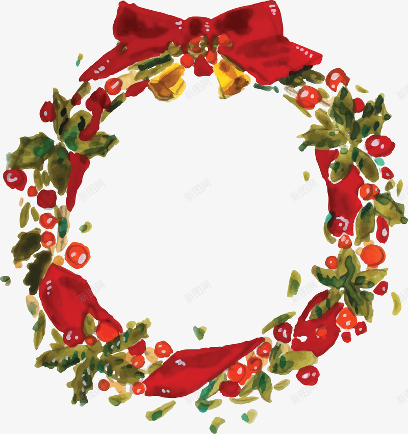 圣诞装饰图案花环png免抠素材_88icon https://88icon.com 图案 圣诞 圣诞装饰图案花环 花朵 花环 装饰
