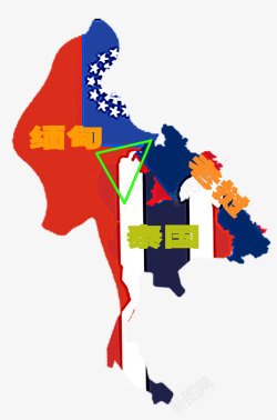 金三角的国家金三角国家地图图标高清图片