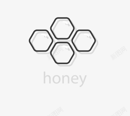 简洁蜂蜜瓶子卡通简洁扁平化蜂蜜矢量图图标图标