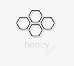 简洁蜂蜜卡通简洁扁平化蜂蜜矢量图图标高清图片