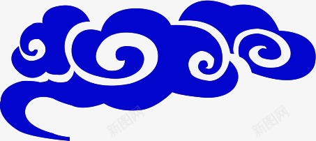 蓝色卡通创意云朵装饰png免抠素材_88icon https://88icon.com 云朵 创意 卡通 蓝色 装饰