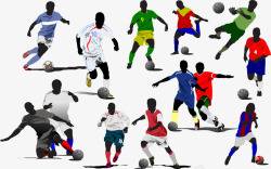 足球运动剪影体育运动高清图片