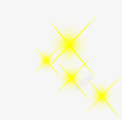 黄色星光海报装饰中国风素材