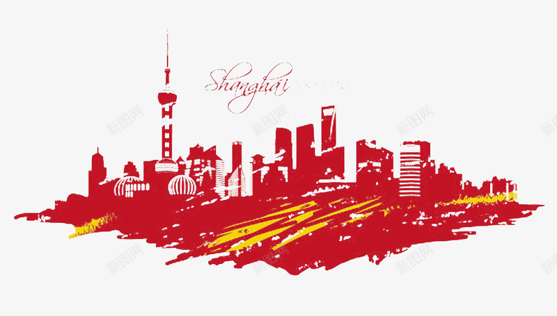 上海手绘彩色城市png免抠素材_88icon https://88icon.com 上海 城市 城市现代上海 建筑 彩色 手绘