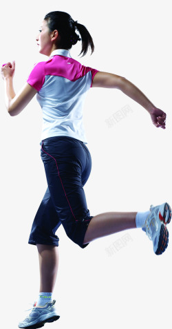 女运动员跑步造型素材