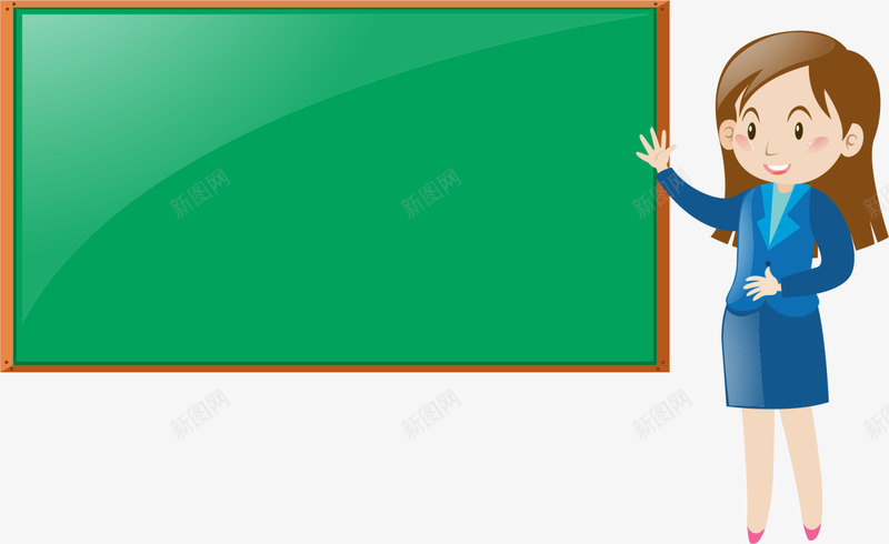 开学季教学的教师png免抠素材_88icon https://88icon.com 学习 开学季 教学的教师 绿色黑板 美丽教师 美女教师