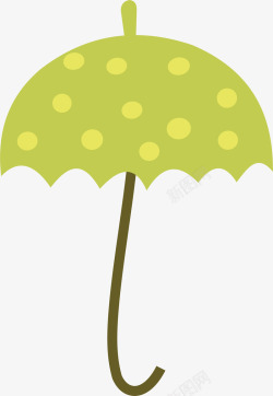 圆点雨伞卡通雨伞矢量图高清图片