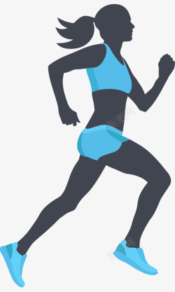 甩开手臂跑马拉松的女孩人物插图高清图片