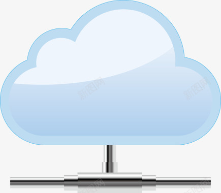 云朵爱心云端服务器图标图标