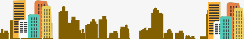 手绘城市剪影png免抠素材_88icon https://88icon.com 剪影 卡通 城市 手绘 街道