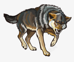 卡通狼手绘狼狗动物高清图片