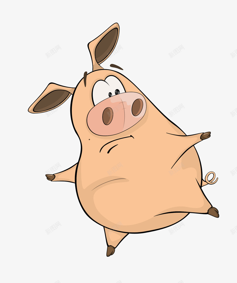 胖猪矢量图eps免抠素材_88icon https://88icon.com 卡通胖猪 大肥猪 扁平化小胖猪 矢量图 矢量胖猪 简洁胖猪 胖猪 胖猪png