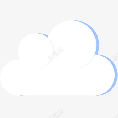 天空白云手绘的白云图标图标