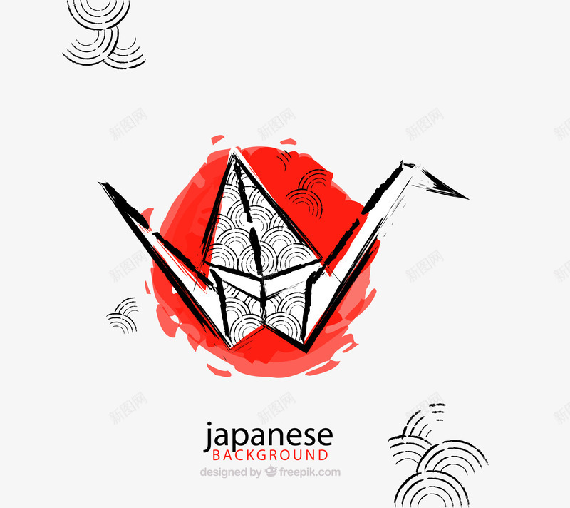 手绘折纸日本png免抠素材_88icon https://88icon.com 手绘 折纸 白云纹理 纸鹤