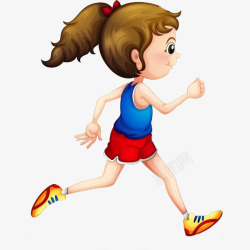 运动衣跑步的女孩高清图片
