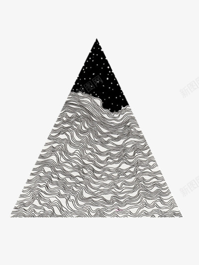 黑白纹理三角形png免抠素材_88icon https://88icon.com 三角 条纹 纹理