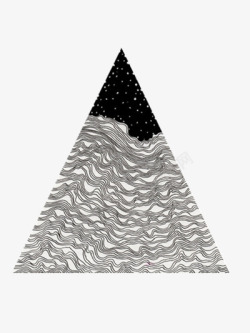 黑白纹理三角形素材