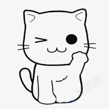 中元节卡通素材小猫图标图标