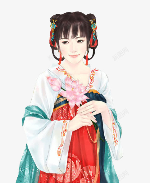 手绘古典人物png免抠素材_88icon https://88icon.com 中国风 人物 卡通 古典 古装 女 手绘 美女