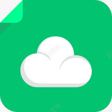 草绿色的云朵一朵白云图标图标