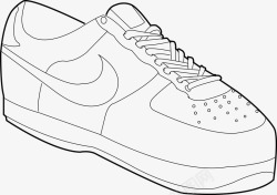 卡通白色鞋子矢量图素材
