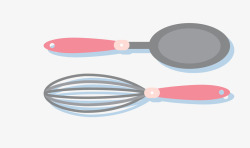 扁平化打蛋器卡通简洁扁平化勺子高清图片