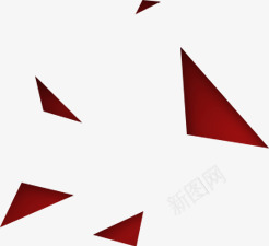 红色三角形几何图形png免抠素材_88icon https://88icon.com 三角形 几何图形 红色
