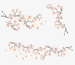 手绘樱花装饰素材