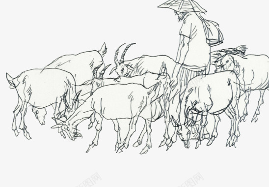 草原牧羊人安然生活图标图标