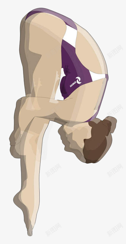 弯腰的人png免抠素材_88icon https://88icon.com 体操 免抠图 卡通风 弯腰的人 跳水 运动 锻炼