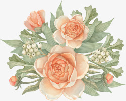 卡通花朵元素矢量图素材