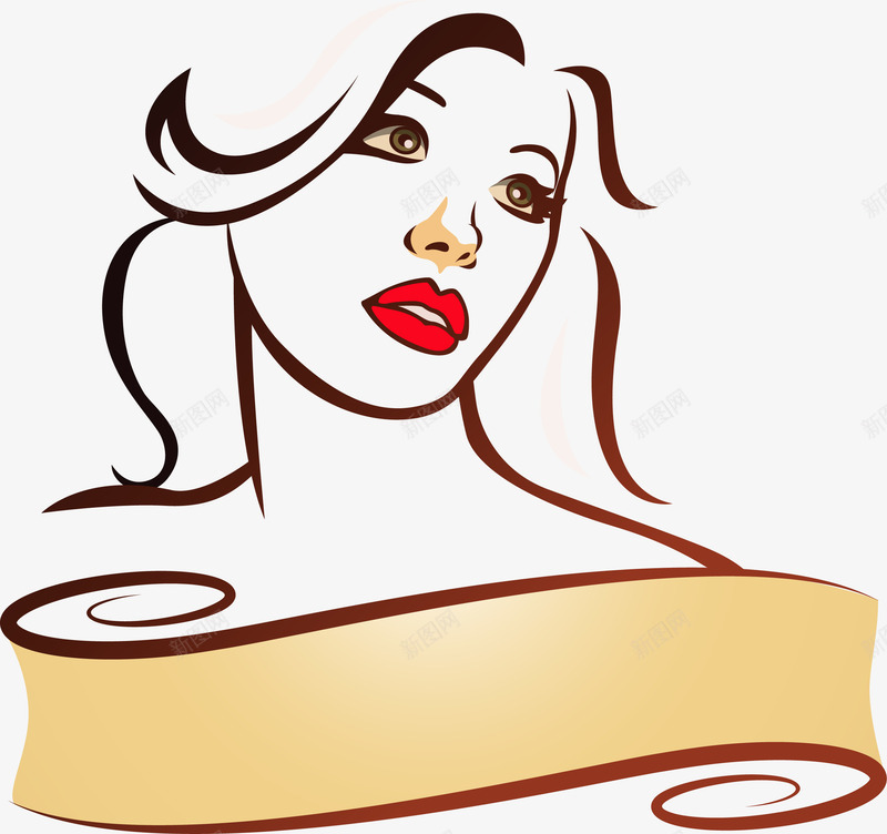 手绘美女头像png免抠素材_88icon https://88icon.com 手绘 标签 美女头像