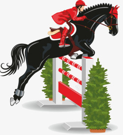 骑马人物卡通马术运动高清图片