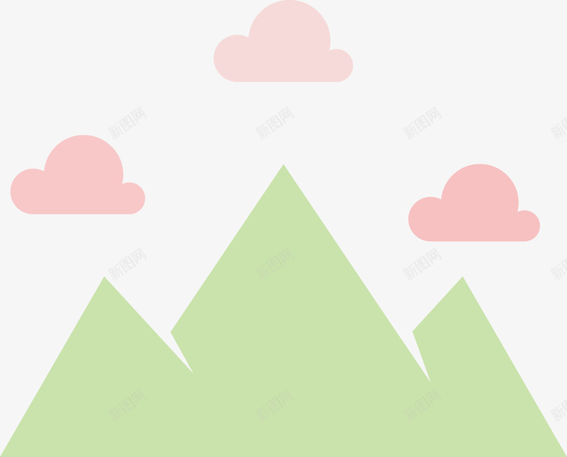 扁平卡通粉红色的云朵和山png免抠素材_88icon https://88icon.com 云 云朵 卡通 山 扁平 粉红色的云 粉色的云