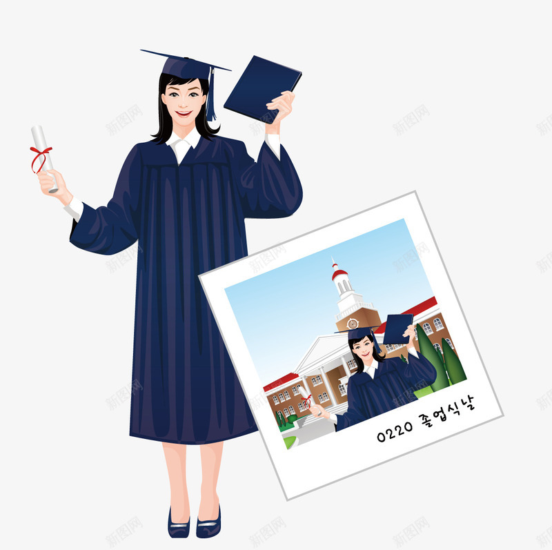 照毕业照的美女矢量图ai免抠素材_88icon https://88icon.com 学士服 毕业 毕业照 美女 矢量图